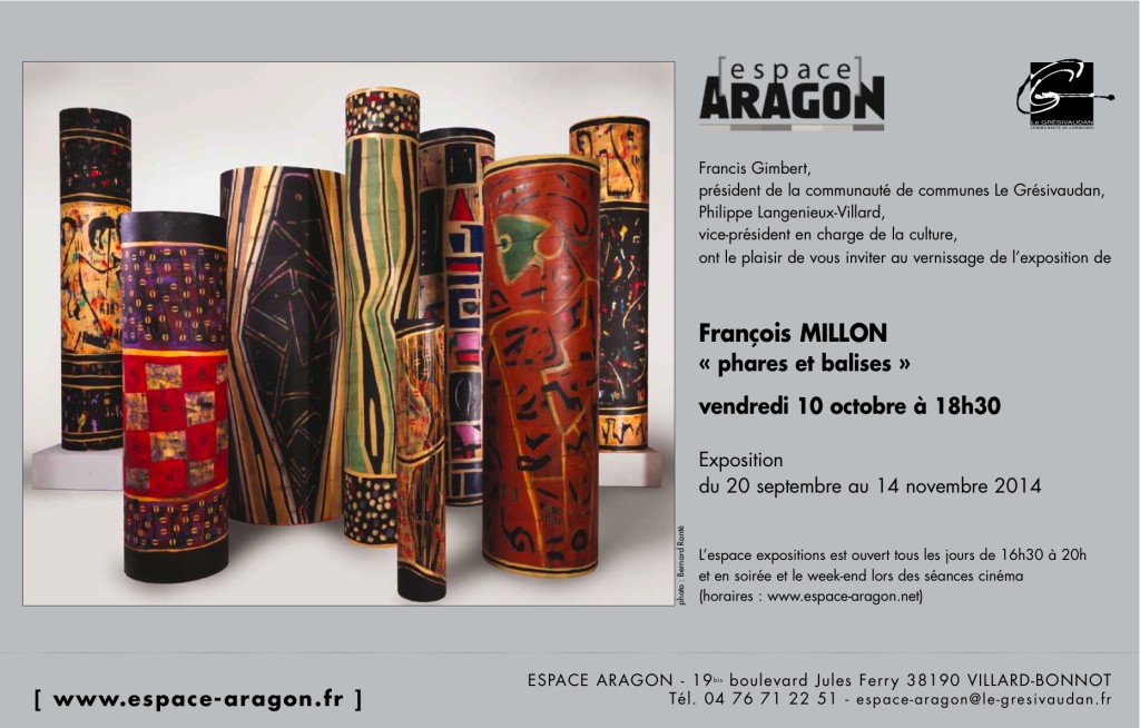 invitation exposition François Millon